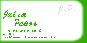 julia papos business card